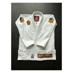 Custom White BJJ Gi Professional Competition Jiu Jitsu Kimono 450 GSM PearlWeave