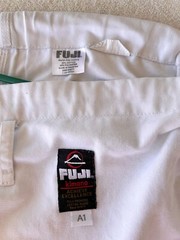 Fuji Gi Top Jacket Pants Belt Kimono Adult Sz A1 White Judo BJJ MMA Heavyweight