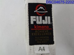 Fuji Premium Kimono Achieve Excellence White Cotton Blend A4 Rank Belt