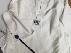Century White USA Martial Arts Top Shirt Unisex Size 1 See Stain