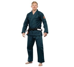 Fuji Lightweight Light Weight Mens Brazilian Gi Jiu-Jitsu BJJ Navy Blue w Orange