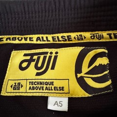 Fuji Sports Flow-Tech BJJ Gi Black/Gold top only adult A5 new