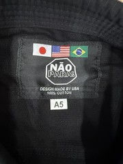 Brazilian Jiu-Jitsu Gi Adult SZ A5( XXL) NÃO PARA! Black Martial Arts Uniform