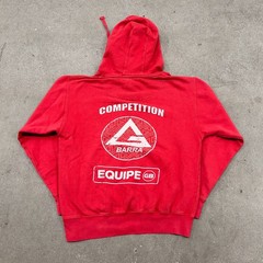 Storm Kimonos Gracie Barra Jiu-Jitsu Hoodie Mens Medium Red Pullover Drawstring