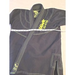 Hawk Jiu Jitsu BJJ Gi Kimono Top Black Lime Green K4 Kids Youth Martial Arts