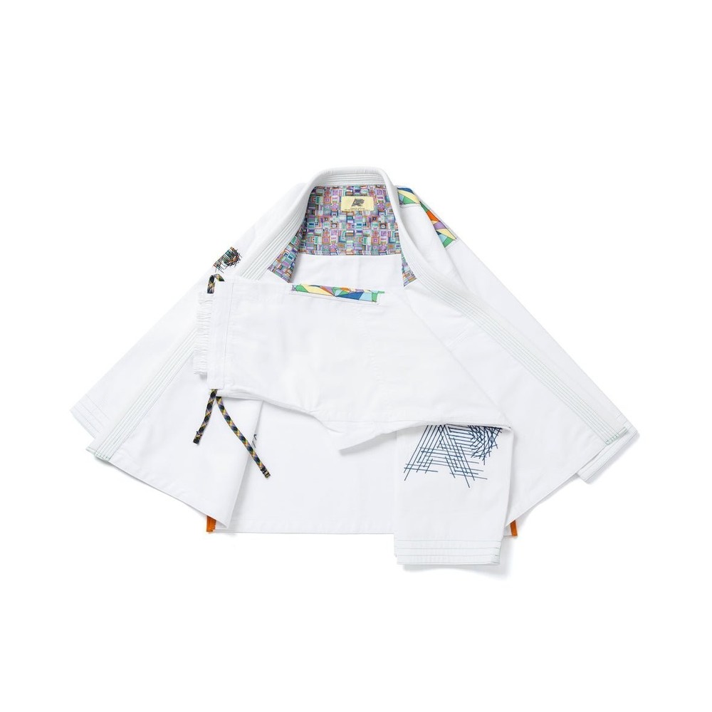 Albino and Preto Batch #108: Stained Glass BJJ Kimono 450 gsm White BJJ Gi