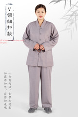 Shaolin Buddhist Monk Meditation Kung Fu Uniform Cotton Suit Temple Tai Chi sets