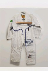Fuji Relson Gracie Jiu-Jitsu Academy Gi A2 White BJJ Kimono Shark Team Patches