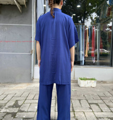 Unisex Summer Cotton Tai chi Uniforms Kung fu Martial arts Wushu Wing Chun Suit
