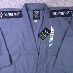 Elite Sports Gi Size A5 BJJ Jiu Jitsu Top Only Training Kimono Gray Green NWT