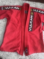VULKAN Brazilian Jiu Jitsu GI Pro Light Size A0 Red Jacket Top Men’s