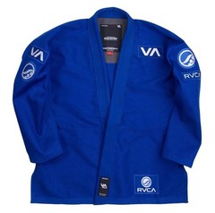 Blue BJJ Gi Shoyoroll Cut RVCA V2 Batch 60 BJJ Kimono Uniform 450 GSM with Bag