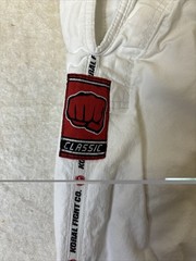 Koral Fight Co A1 White 100% Cotton Brazilian Jiu-Jitsu Top A3 Pants, Manto Belt