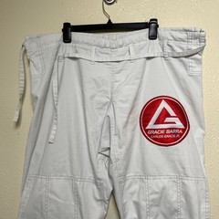 Gracie Barra Gi Pants Unisex A3 White Jiu Jitsu BJJ Kimono Uniform