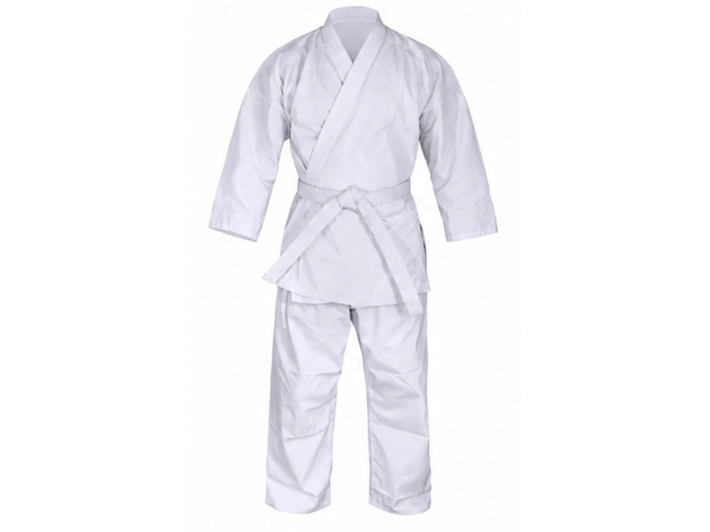 Karate Gi Uniform Adult Kids Martial Arts Suit Lightweight w/ White Belt
