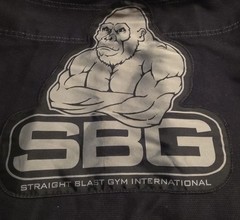 SBG Gi A2 Black Straight Blast Gym MMA Martial Arts JuJitSu