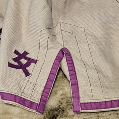 Fuji Sekai Champion Fuji Kimono Women’s Gray/Purple Size W1 BJJ Ju-Jitsu