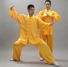 Satin Unisex Martial Arts Uniform Kung Fu Suit Costume Tai Chi Performance Sets