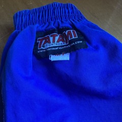Tatami Fightwear Size M1 Blue/Red Pants and Jacket Set Good Used Condition