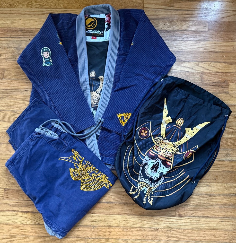 2014 SHOYOROLL 7TH SON V2 NAVY BLUE GI BATCH #33 LUKE STEWART JIU JITSU BJJ A3H