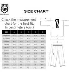 Elite Lightweight Taekwondo Gi / Uniform White Top Pants And Belt Size 3