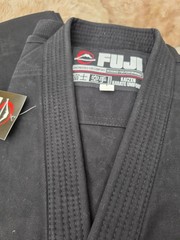 FUJI Kaizen Karate Gi Uniform Black Size 5 100% Cotton Martial Arts Training