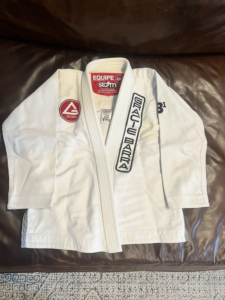 Gracie Barra Jiu Jitsu Gi Size A0 White Equipe With Pants