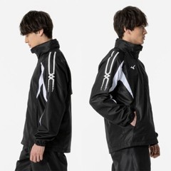 Mizuno Windbreaker Sports Wear Black Breath Thermo Warmer Jacket and Pants Set