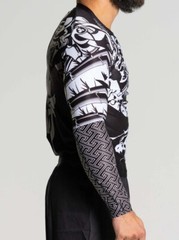Fuji MMA BJJ Jiu Jitsu Long Sleeve LS Rashguard Rash Guard – Musashi Black/White