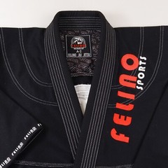 Felino Black Adult Premium BJJ Gi Uniform Pearl Weave Brazilian JiuJitsu Kimono