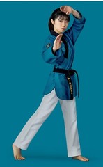 MOOTO 3FW-2 Female Demonstration Uniform Red Blue 3F 2 Performance Color Dobok