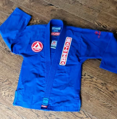Kimono Gracie Barra Equipe GB BJJ Gi Youth Size Y6 Blue Jiu Jitsu (ONLY TOP)