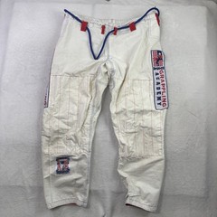 USA Grappling Academy White Gi Pants MMA Jiu Jitsu Men’s A-2 Distressed