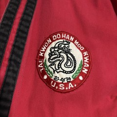 Vintage Han Moo Kwan Taekwondo Dobok Uniform-Red-World Taekwondo Patch 80cm Tall