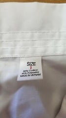 Karate Judo White Uniform Set Jacket and Pants Size 1 Extra Yellow Belt NEW