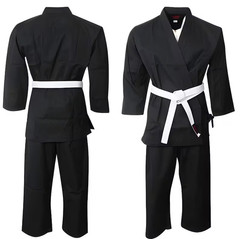 Custom Adult/Kids 100% Cotton 8oz Black Karate Uniform | All Sizes | Free White