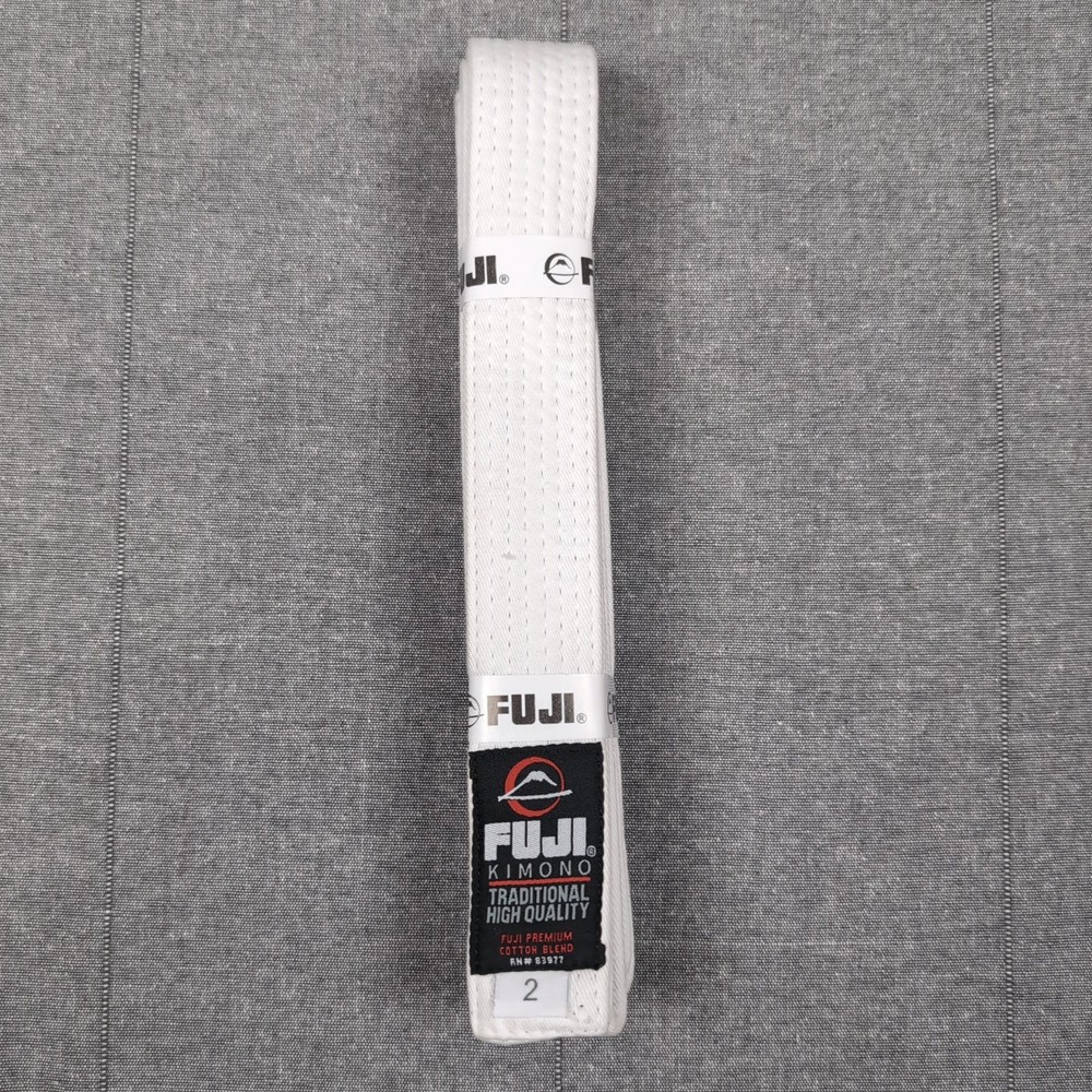 Fuji Kimono Traditional High Quality White Belt #83977 Size 2
