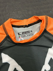 BAD BOY RANKED RASHGUARD ORANGE GI Jiu Jitsu BJJ MMA Youth Teen Brazil NEW READ