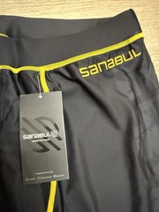 Star Wars Sanabul Men’s X-Large Galactic Logo Long Tights Black Yellow
