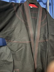 Martial Arts Gi Uniform Set Jacket & Pants Black/Red Size A-7