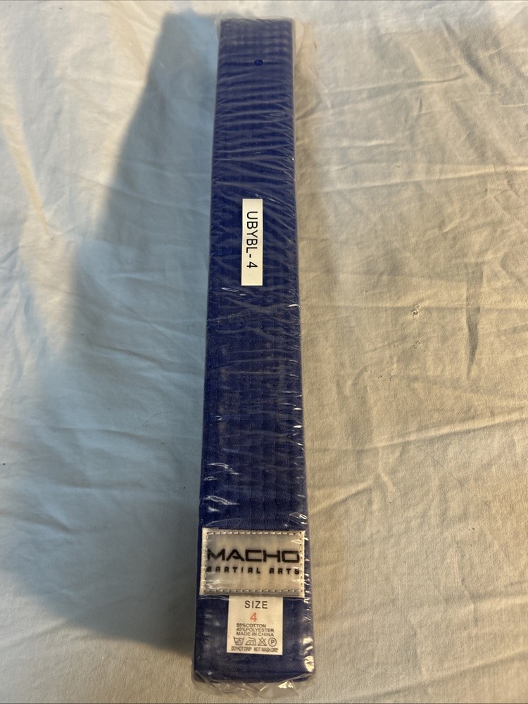 Macho Martial Arts 1.75” Blue Belt Size 4