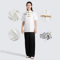 Martial Arts Tai Chi T-Shirt Shirts Tops Kung Fu Wingchun Training Clothes Print