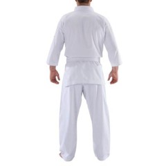 Karate Uniforms White PolyCotton Martial Art 8oz Gi New with belt Kids Unisex