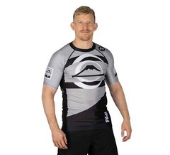 Fuji Vision MMA BJJ Jiu Jitsu ShortSleeve ShortSleeve SS Rashguard – Grey