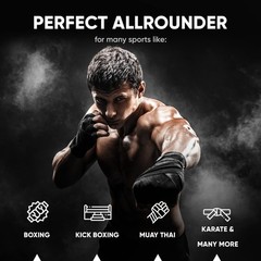 FIGHTR® Boxing Handwraps 160 inches semi-Elastic Hand Wraps with Thumb Loop