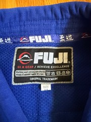 FUJI Double Weave Judo Gi, Thick Collar Cotton-Blend Judo Uniform , Blue , 2.5