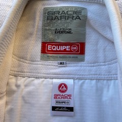 Gracie Barra Jiu Jitsu Gi Mens A1 White Kimono Pesado Set BJJ Top Pants BJJ