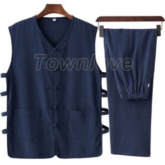 Chinese Kung Fu Tai Chi Vest Sleeveless Garment Martial Arts Wingchun Uniform