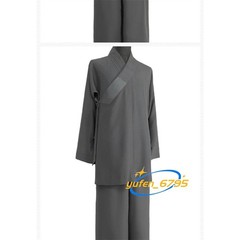 STOCK Buddhist Shaolin Monk Robe Full Set Linen Kung Fu Suit Meditation Uniforms