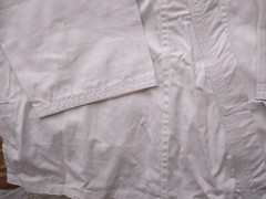 Lot 3, Sz 4 (XL) Brand New Judo/Karate Gi Light-Med Wt Cott 33-34in Tall, 2Belts